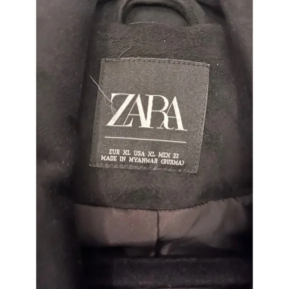 🖤ZARA brand Motorcycle Faux Suede Black with Silver Detail Jacket Size XL🖤 - Picture 3 of 12